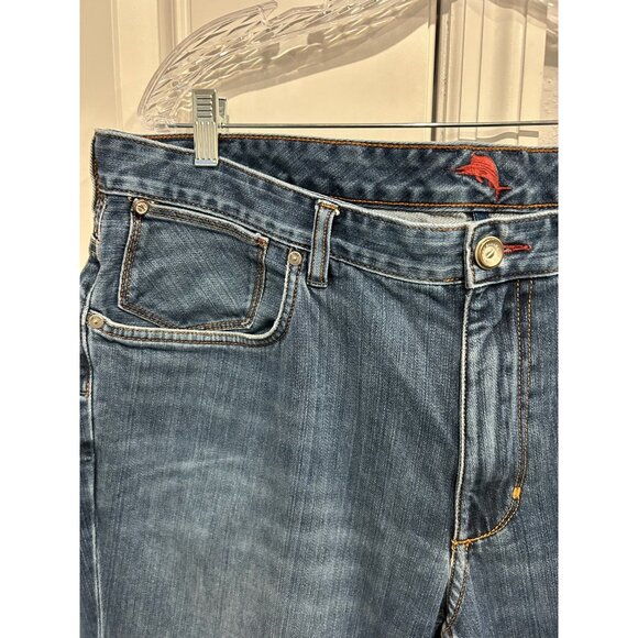 Tommy Bahama Mens Denim Jeans Authentic Classic Fit Mid Blue Straight Leg Sz 40 - Picture 4 of 8